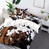 Brown Polka Dot Cow 3D Print Bedding Set Washable Comfortable Duvet Cover King Queen Twin Single Size Bithday Gift Bedroom Decor