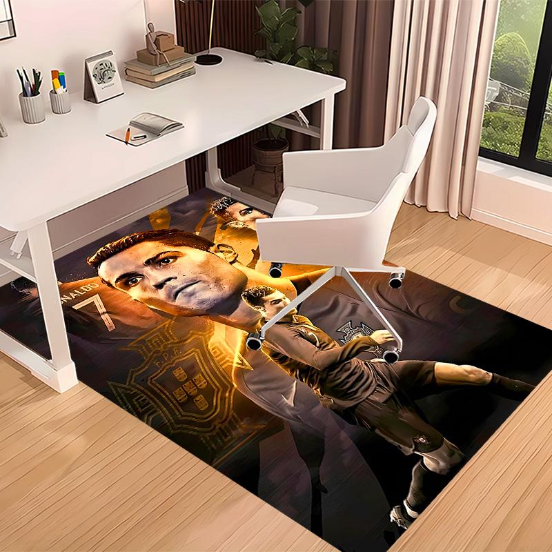 Cristiano Ronaldo Printed Absorbent Washable Carpet, Non-Slip Bathroom Mats, Kitchen Rugs, Yoga Mat,Living Room Entrance, Camping Picnic Rugs