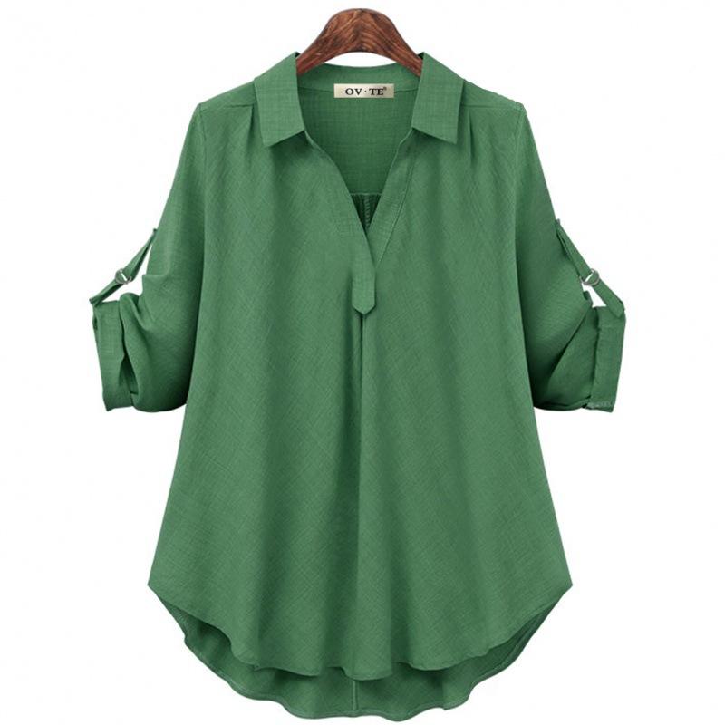 Women's clothing Japanese spring and autumn new long-sleeved shirt large size loose and thin medium and long versatile top