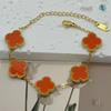 New Shiny Four-leaf Clover Bracelet Five-flower Fashion Sense Hand Jewelry Simple Jewelry