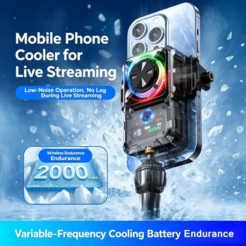 DL23 Phone Cooler Semiconductor Cooling Fan Back Clip Digital Display Temp Adjustable Game Live Radiator for IPhone Android
