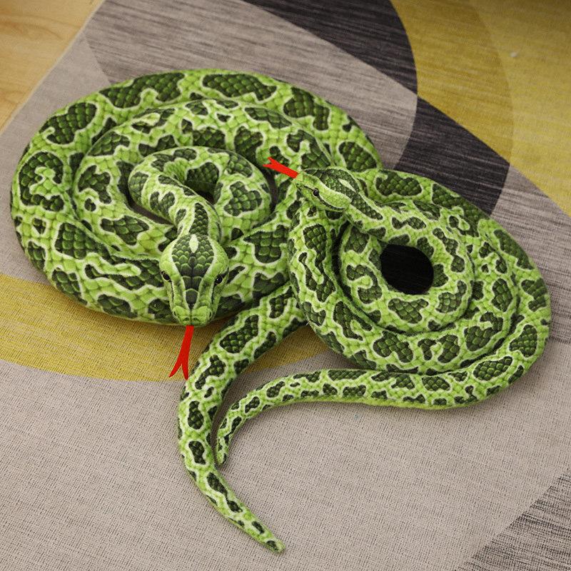 1pc Giant Snakes Plush Toy Simulation Long Golden Python Stuffed Snake Plushie Children Boys Gift Home Decoration