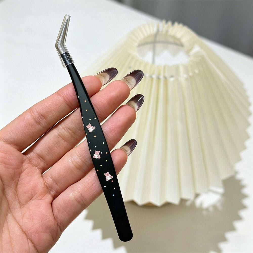 High Precision False Eyelash Tweezers Anti-static Lashes Extension Tweezer  Beauty Makeup Tools