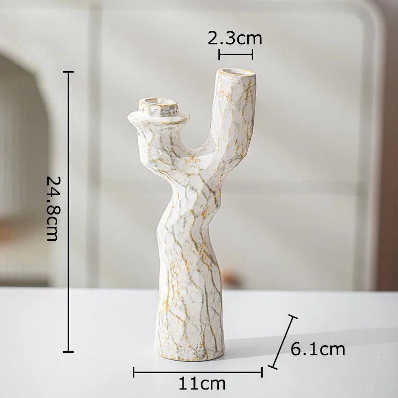Tree Branches Shaped Vase Desk Decoration Artificial Flower Decorative Flower Arrangement Ceramic Vases Room Aesthetic Decor