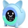 Réveil Pour Enfant - YISUN - Chat - 5 Couleurs - Capteur De Température - Rechargeable USB
