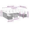 Garden Sofa Set with Cushions and Storage 5 Pcs Gray Poly Rattan