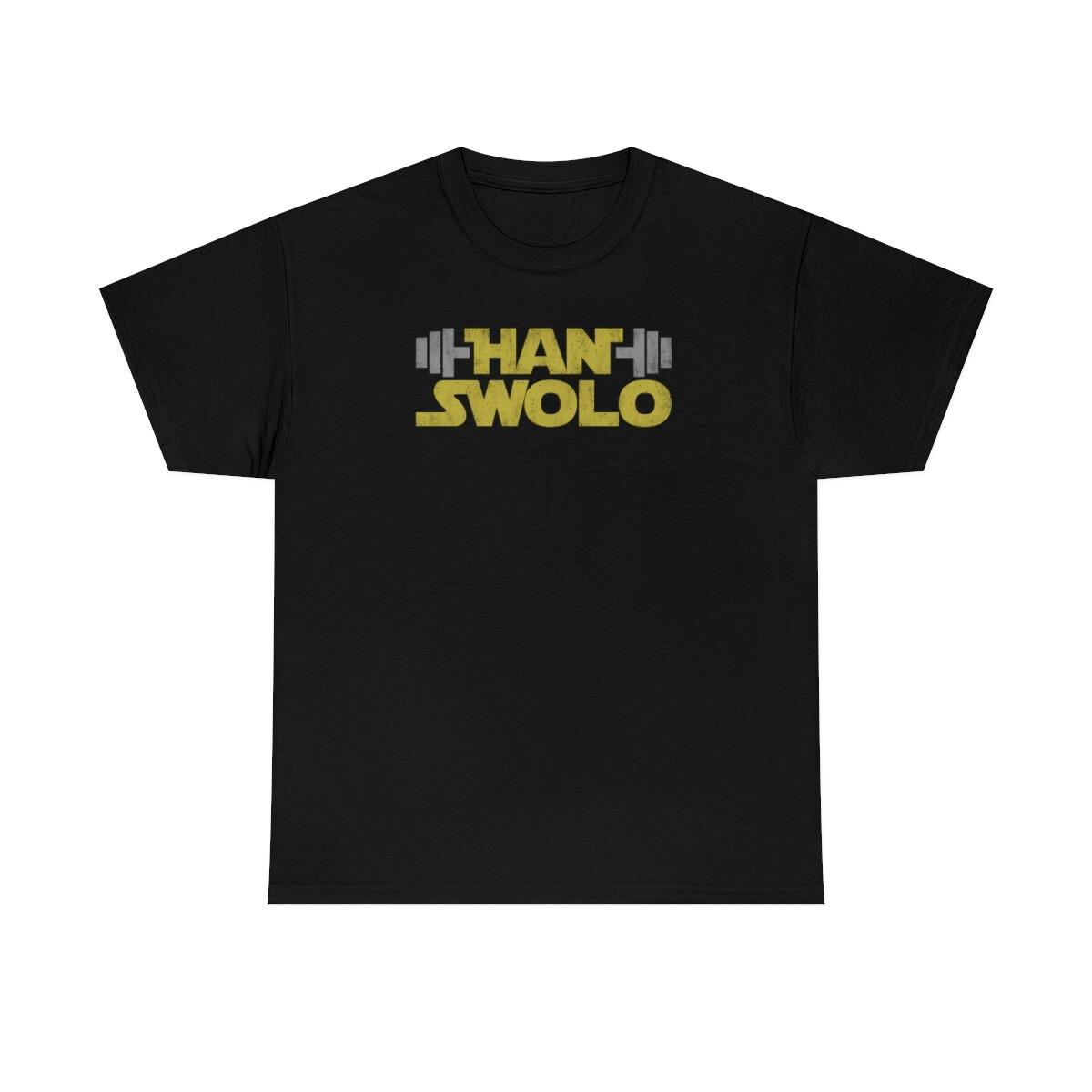 Han Swolo Funny Weight Lifting Gym Workout T-Shirt S