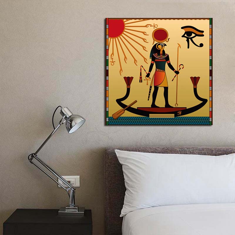 Moderne alte Ägypten-Figur, Poster und Drucke, Leinwandmalerei, afrikanisches Porträt, Wandbild für Wohnzimmer, Heimdekoration, ohne Rahmen
