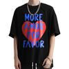 Divertente T-shirt Spagnola More Amor Por Favor con Grafica a Cuore, Carina Casual Manica Corta in Cotone, Regalo per San Valentino Streetwear