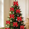 Velvet Christmas Bows Padded Christmas Hanging Ornament Padded Christmas Bows  Decorative Bows For Door And Window Shop