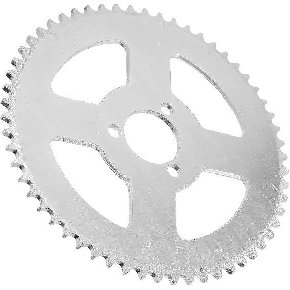 

T8F 58T Sprocket, Durable White Steel Construction 58T Sprocket 3 Hole 29mm Crankset for 47/49cc Mini Motorcycle ATV Kart Electric Modification
