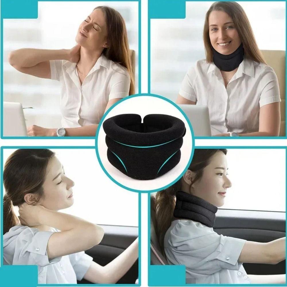 Breathable Neck Support Sleeve Solid Color Neck Fixation Belt Neck Stretcher  Office Use