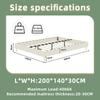 Modern Minimalist Bed Frame, 140x200 cm, Beige, Dutch Velvet Fabric, Low-Profile Base. Excludes Gas Lift Mechanism, Headboard, and Mattress.