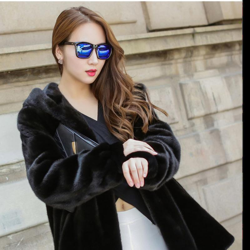 Winter Women's Fleece Jacket  Plush Hooded Coat