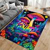 Colorful surreal glowing mushroom landscape carpet Yoga living room room decor children's crawling mat doormat area rug