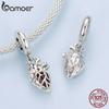 Bamoer 925 Silver Red Heart Skull Pendant Jesus Cross Beads for Women Bracelet Accessories DIY Religious Beliefs Gift