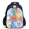 Zaino Scuola per Bambini, Testa Grande Gatto Blu Forrest Gump Scuola di Animazione, Tessuto Oxford Nero Resistente allo Sporco Grande Capacità.