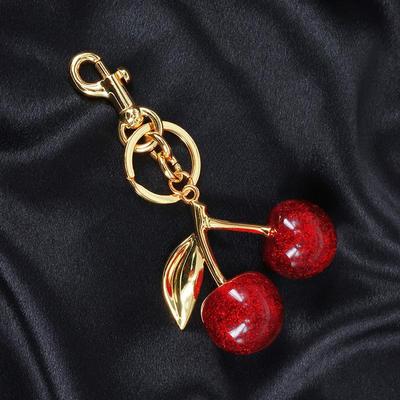 Retro Cherry Pendant Keychain - Creative Fruit Box Decoration 