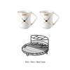 Shangqi Light Luxury Couple Mouthwash Cup Set with Storage Rack
