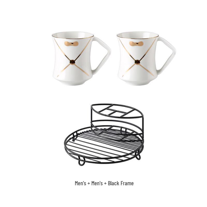 Shangqi Light Luxury Couple Mouthwash Cup Set with Storage Rack