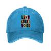 Bold Unity Letter Block Message  New Vintage Washed Cotton Baseball Cap Sun Hats