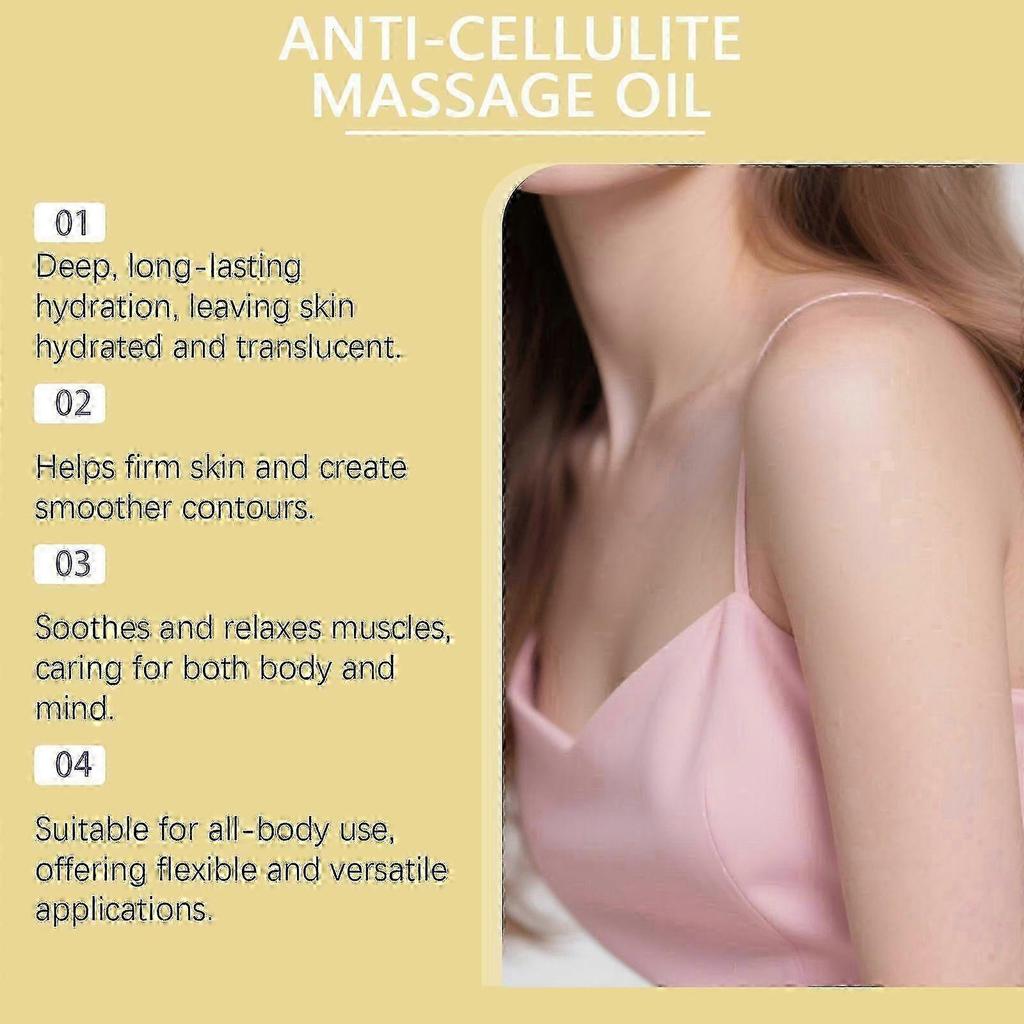 3X Anti Cellulite Massage Oil, Legs and Firming Body Oil, Moisturizes and Softens Skin, Skin Tightening Oil, Wrinkles Smoother, 100ML