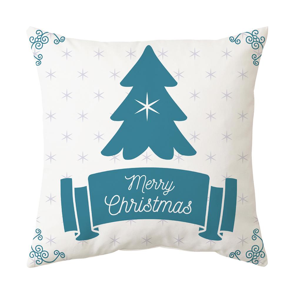 

New Christmas Pillow Cover Short Plush Linen Peach Skin Sofa Pillow Lumbar Pillow Cushion Cover Pillow 45*45cm
