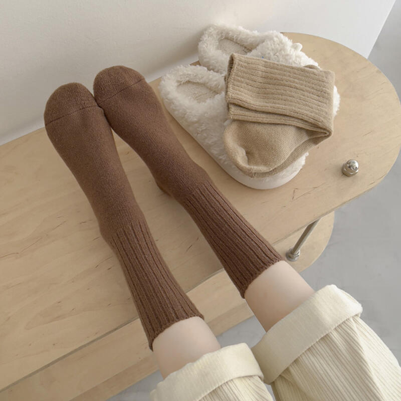 Muji Golji Warm Wool Knit Women's Thermal Fleece Socks