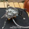 TOMSHOO 5800W Foldable Camping Gas Stove 3 Burners Piezo Ignition Lightweight Windproof Backpacking Stove Outdoor Cooking Stove