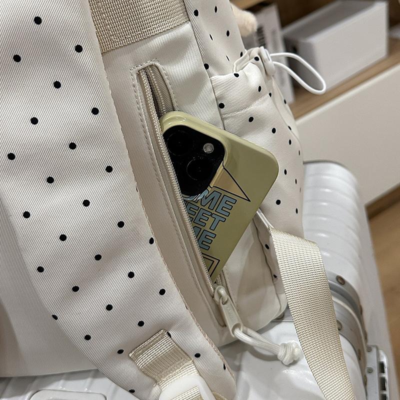Point Print Student Schoolbag Women's Backpack