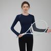 "Women's Slim Fit Quick-Dry Long Sleeve Sports Tops for Autumn and Winter - Breathable Yoga & Running Gear"