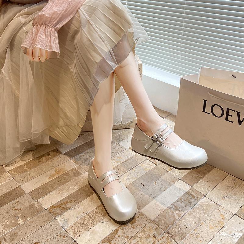 CRLAYDK Women Flat Shoes Casual Slip On Loafers Ladies Mary Jane Lightweight Leather Dress Mules Driving Mocs for Ladies