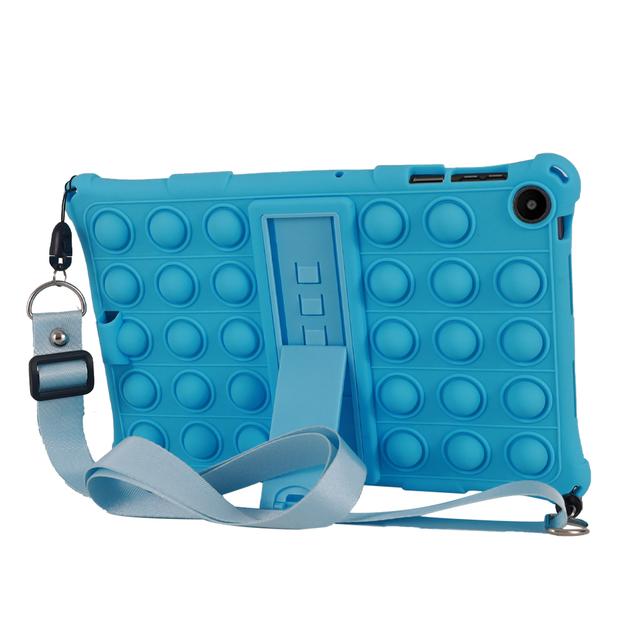 

Kids Funda Cover For Huawei MatePad SE 10.4 2022 Soft Silicone Stand Tablet Case Shockproof With Adjustable Shoulder Strap Capa MatePad SE 10.4 2022 небесно-голубой