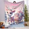 Cute Dog Paw Print Throw Blanket 2D Flat Printing Flannel Blanket Soft Warm Bed Blankets for Sofa Couch Bedding Living Room Home