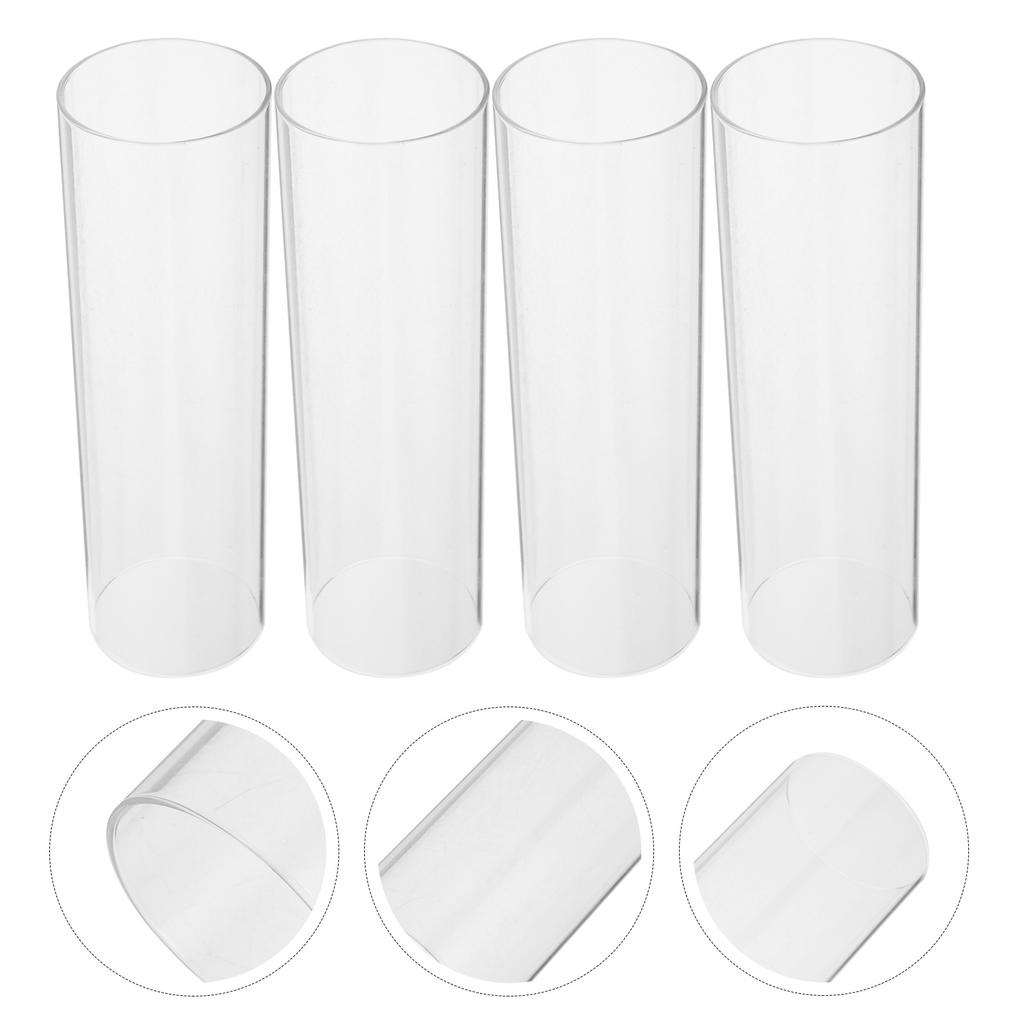 4Pcs Simple Glass Cover Containers High Quality Borosilicate Windproof Creative Decoration Cover