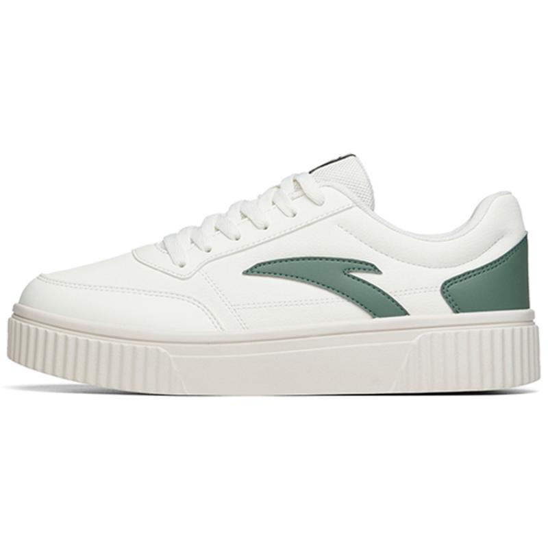 

Anta Life Collection Cookie Shoes Slip-Resistant Cushioning Wear-Resistant Low-Top Skateboard Shoes White Green Sneakers 912228005-3 41