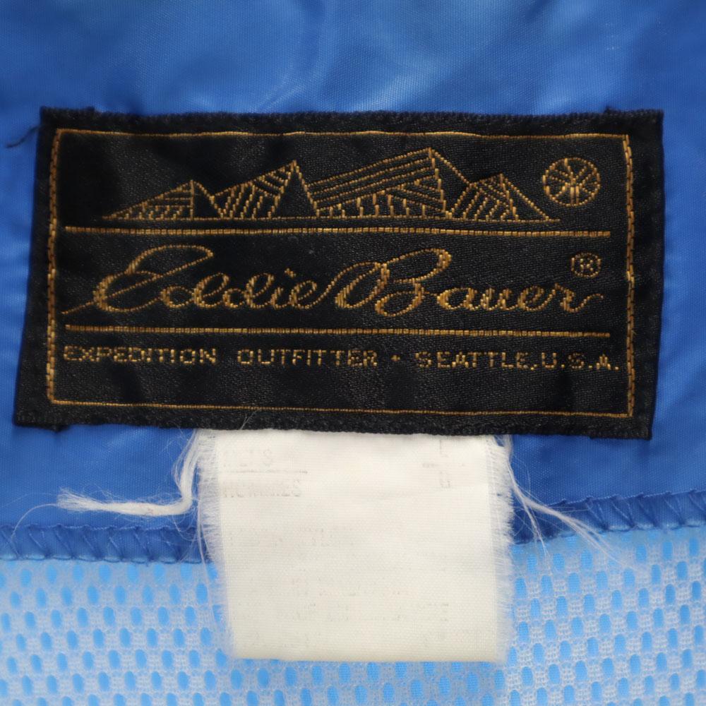 EDDIE BAUER 80s Vintage Black Tag Nylon Jacket L Blue Windbreaker Men's Used