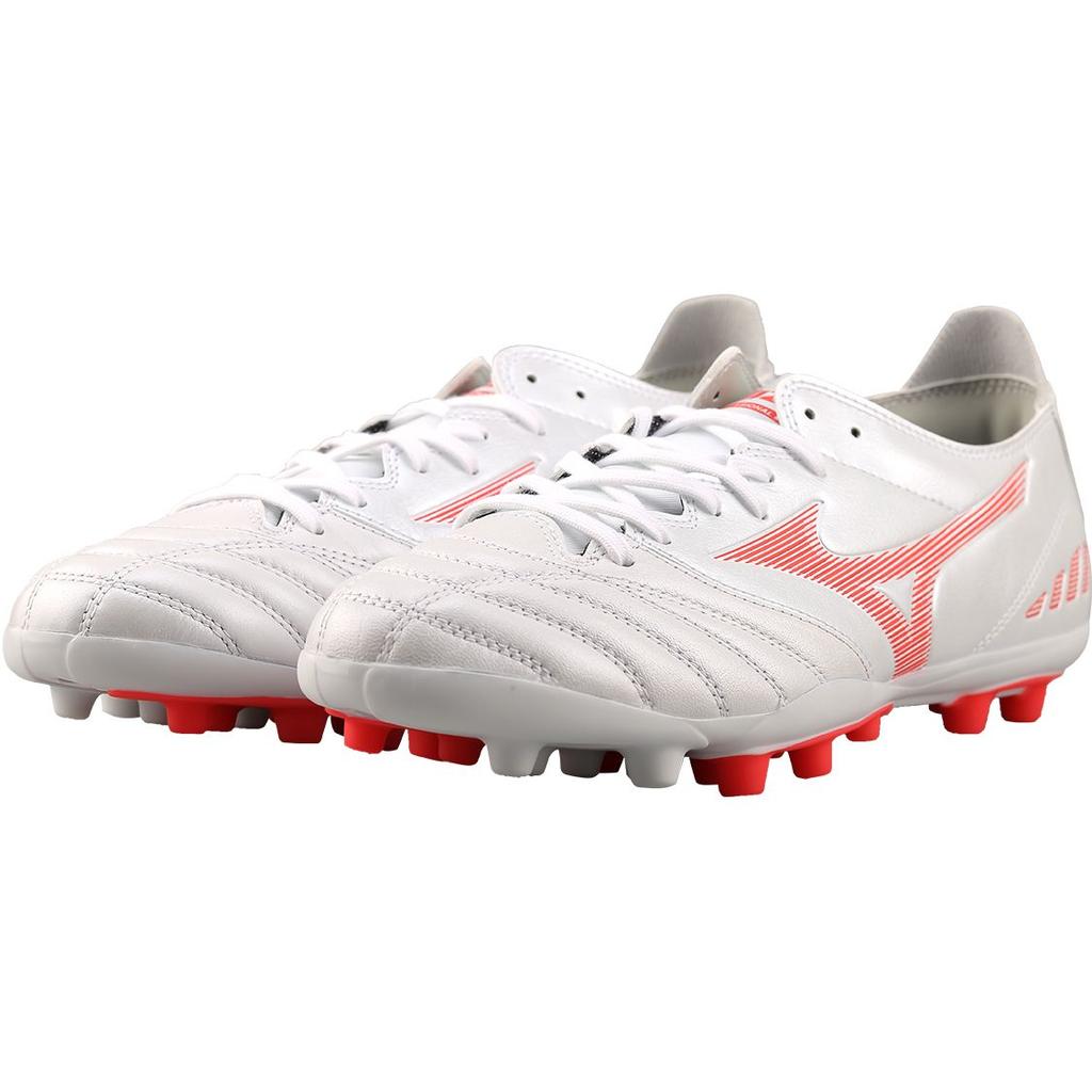 Mizuno Pro III Pro AG Artificial Grass Shock Absorbing Non-Slip Soccer Shoes Men Soccer Shoes White Red P1GA208464