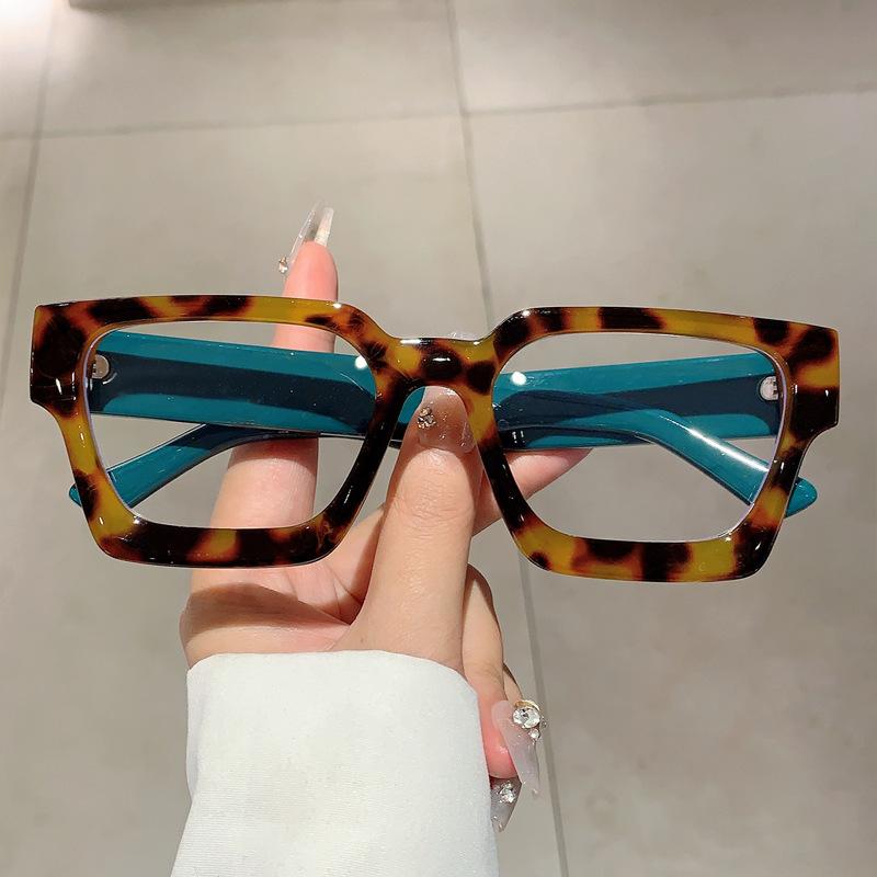 

Texture Thick Edge Rectangular Square Anti-blue Eyewear New Transparent PC Computer Eyewear Frame Construction Women Adults Men Adults Anti Blue