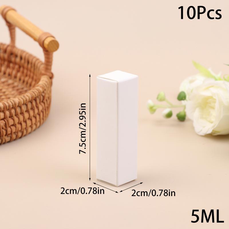 Kraft Paper Tube Box 10Pcs Essential Oil Bottle Packaging White Black Cardboard Eco Friendly Craft and Gift Solution A6