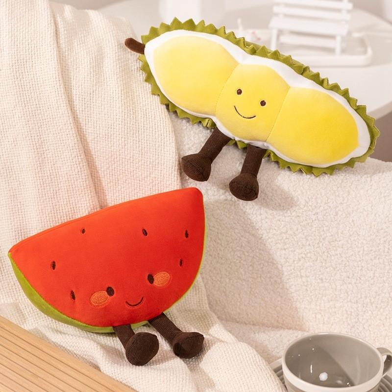 Watermelon Fruit Cartoon Hami Melon Durian Bitter Melon Plush Play Doll Sofa