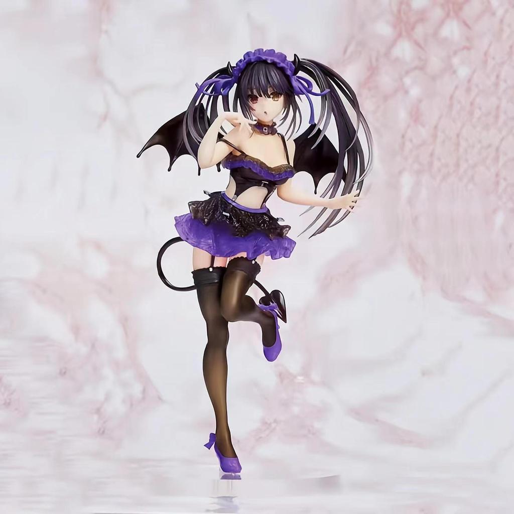 Tokisaki Kurumi White Purple Little Devil Elf Figure Model for Date A Live Scenery.
