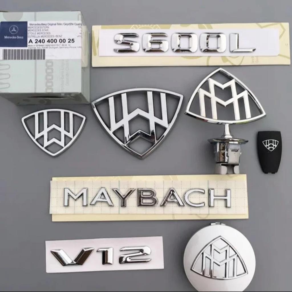 car Emblem Letter front hood Rear Tailgate trunk badge sticker For Mercedes benz Maybach Decal styling Accessories1
