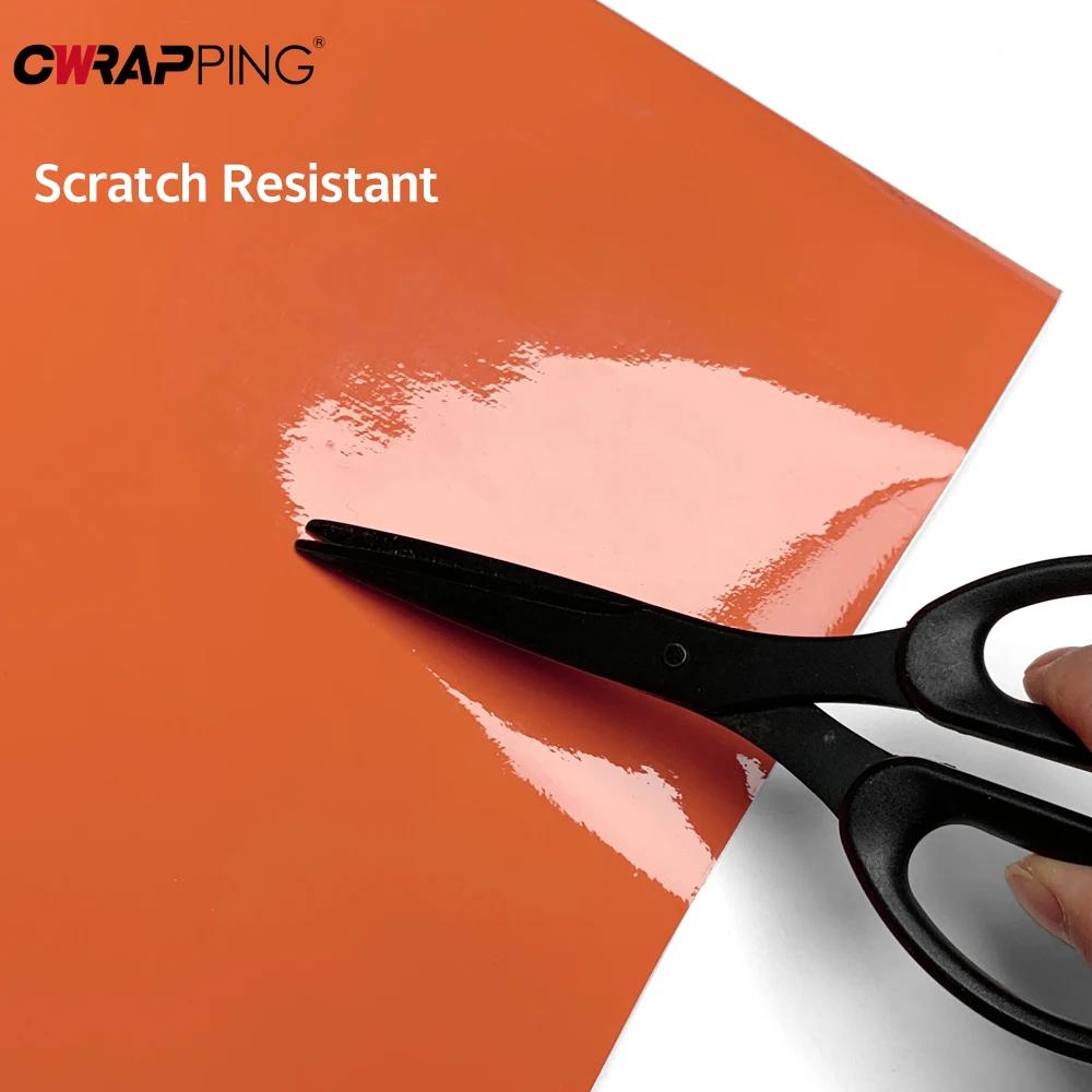 Vinil Auto Portocaliu Lucios Autocolant Folie de Înfoliere Decorare Fără Bule de Aer Accesorii Caroserie Auto pentru Styling Auto Motocicletă