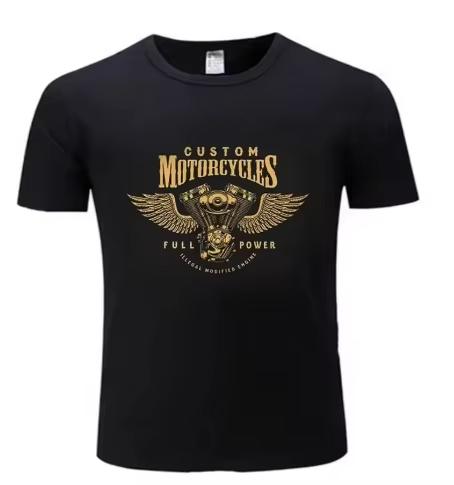 Men T Shirt Motorcycles Engine Chopper Biker Bobber Motard Harleys Tees Graphic Oversize Davidson Streetwear Casual Unisex