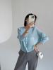 Miyake 2026 Elegant V-Neck Pleated Slim Fit Shirt for Women