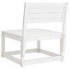 Garden Sofa White Solid Pine Wood