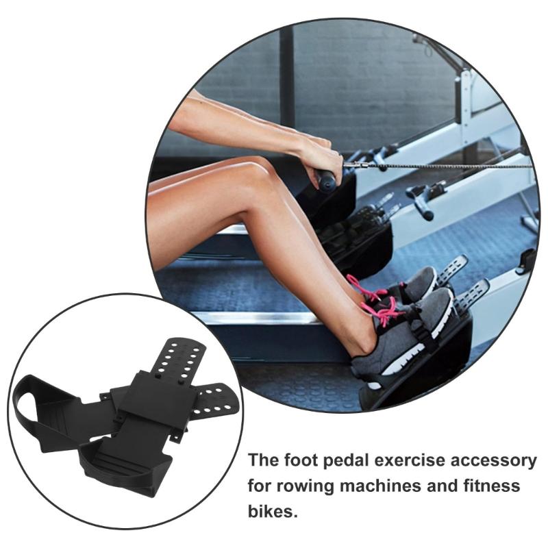 Rowing Machine Foot Pedals Nonslip Practical Trainer Pedal Light Weight Fitness Equipment Pedals for Sports Exercise