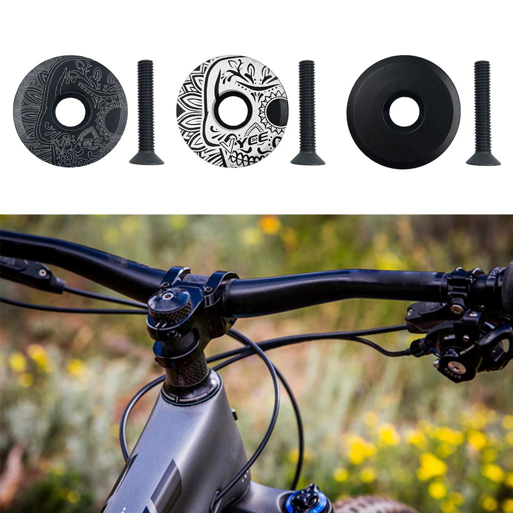 Fahrrad Vorbau Kappe Abdeckung Licht Fahrrad Aluminium Steuersatz Kappe & Schraube Gabelschaft Abdeckung Fahrrad Modifikationszubehör