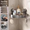 DANLE Punch-Free Suction Cup Corner Bathroom Shelf